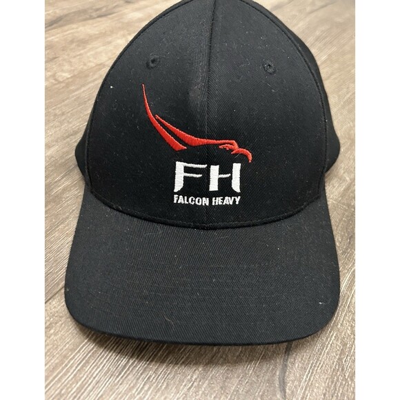 SpaceX Falcon Heavy Official Flex fit Black Baseball Cap Hat Size S/M
